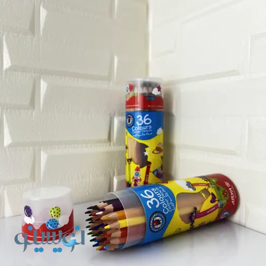 مداد رنگی 36 رنگ آریا لوله ای