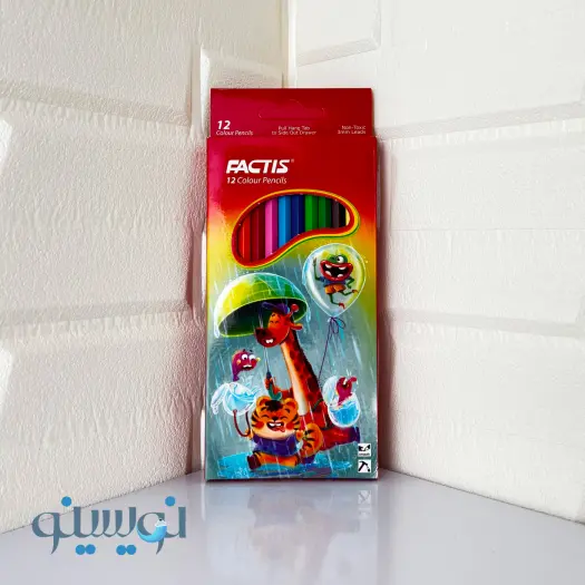 مداد رنگی 12 رنگ فکتیس مقوایی